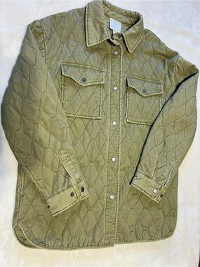 Joie Quilted Olive Green Jacket
